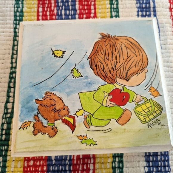 Vintage hand painted wall art‎ - Picture 2 of 8